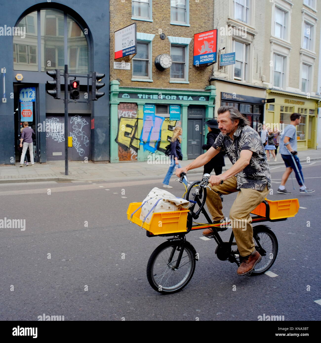 Escursioni in bicicletta in Shoreditch, London, England, Regno Unito Foto Stock