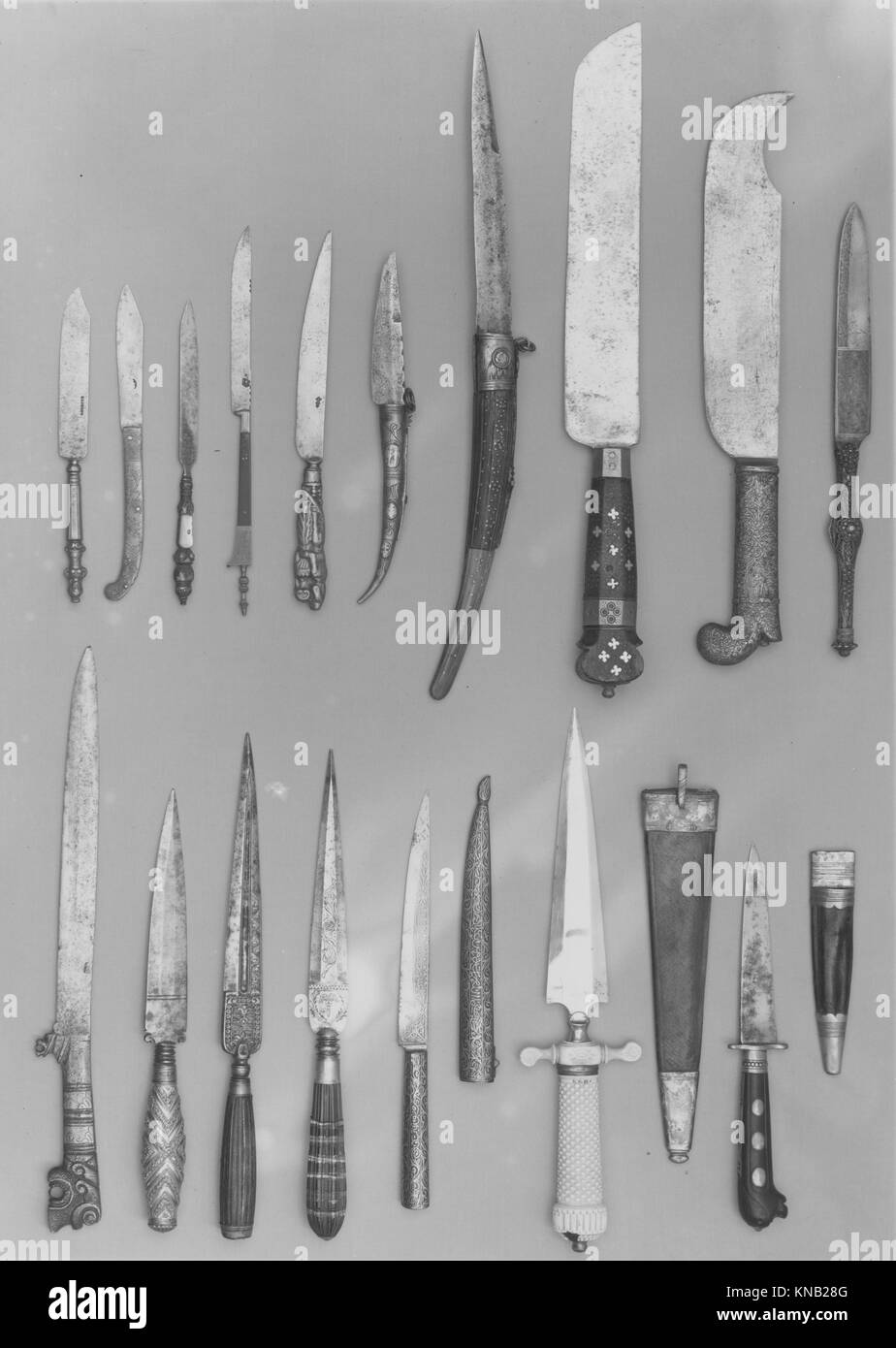 Il carving ha incontrato coltello 37260 187461 tedesco, Carving coltello, del XVII secolo, acciaio, L. 13 3/8 in. (34 cm). Il Metropolitan Museum of Art di New York. Dono di R. Stuyvesant, 1891 (91.16.84) Foto Stock