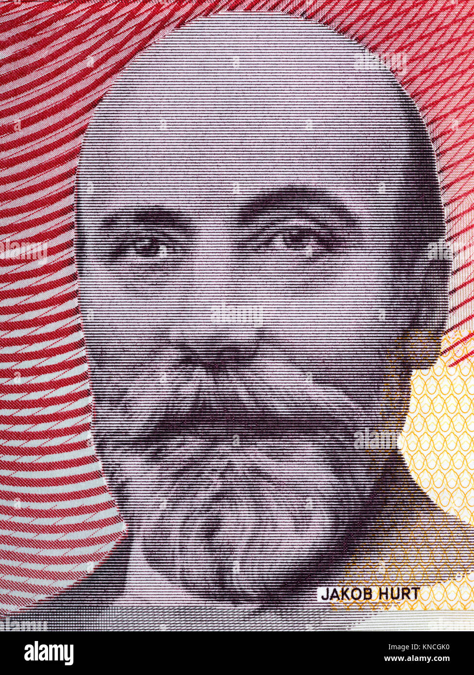 Jakob Hurt ritratto dal denaro estone Foto Stock