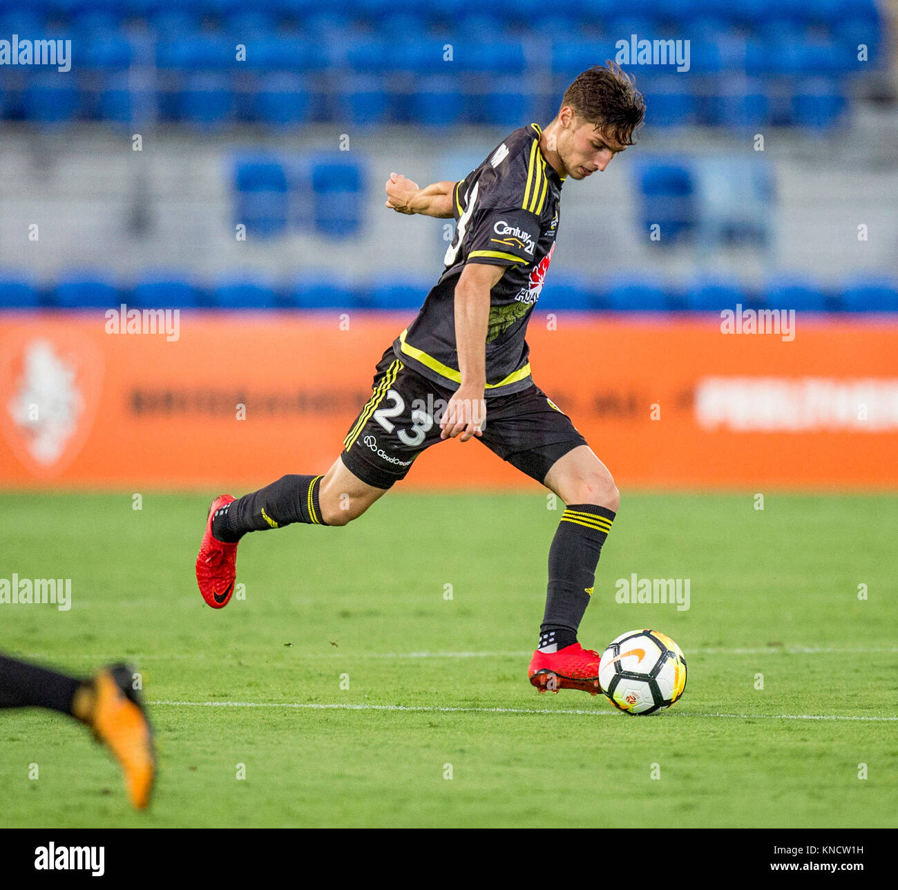 Calcio 9.12.17 Aleague Brisbane Roar V Wellington Phoenix Cbus Stadium, Gold Coast 0-0. Wellington Phoenix Matteo Ridenton Foto Stock