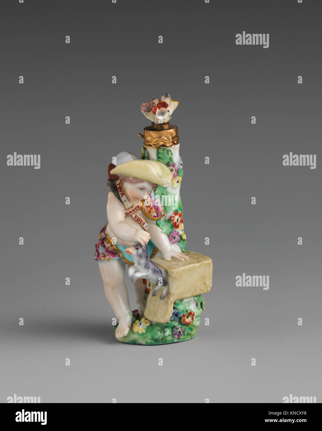 Questa opera mostra Cupido, il dio romano dell'amore, con un cane, evidenziando il legame simbolico tra amore e lealtà nella mitologia classica. Foto Stock