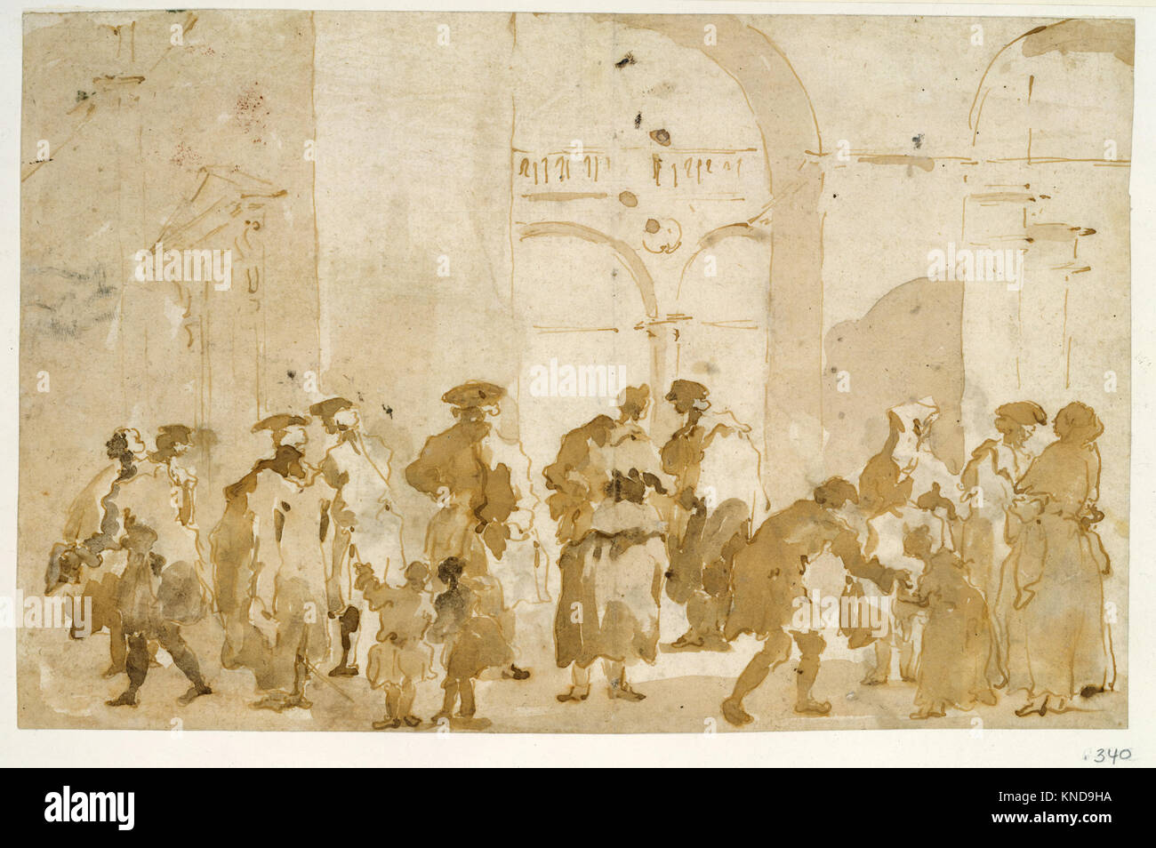 Studi di figura di Francesco Guardi (1712-1793) Foto Stock
