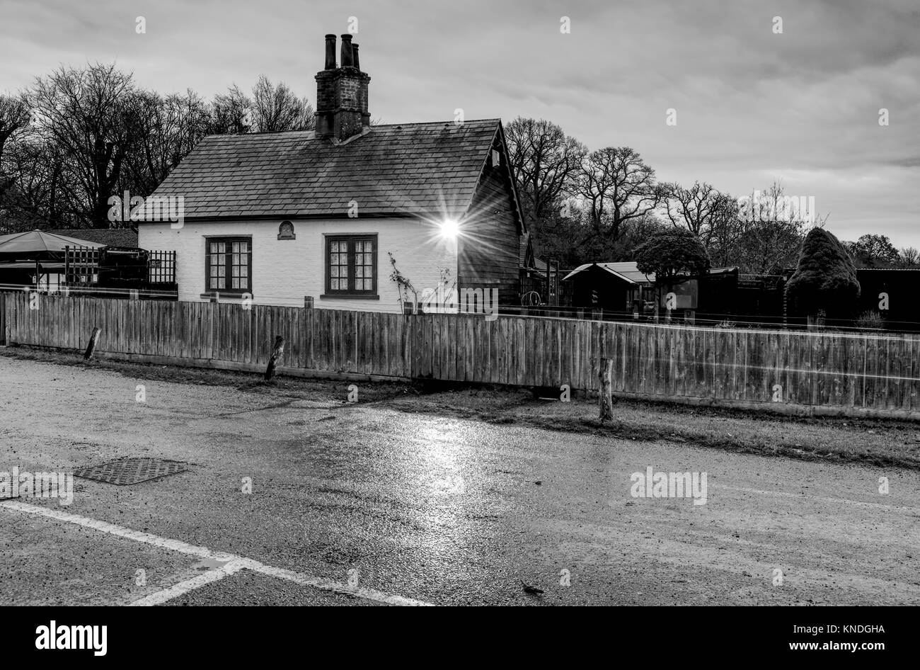 Cottage sul Ashridge Estate, Berkhamsted, Regno Unito Foto Stock