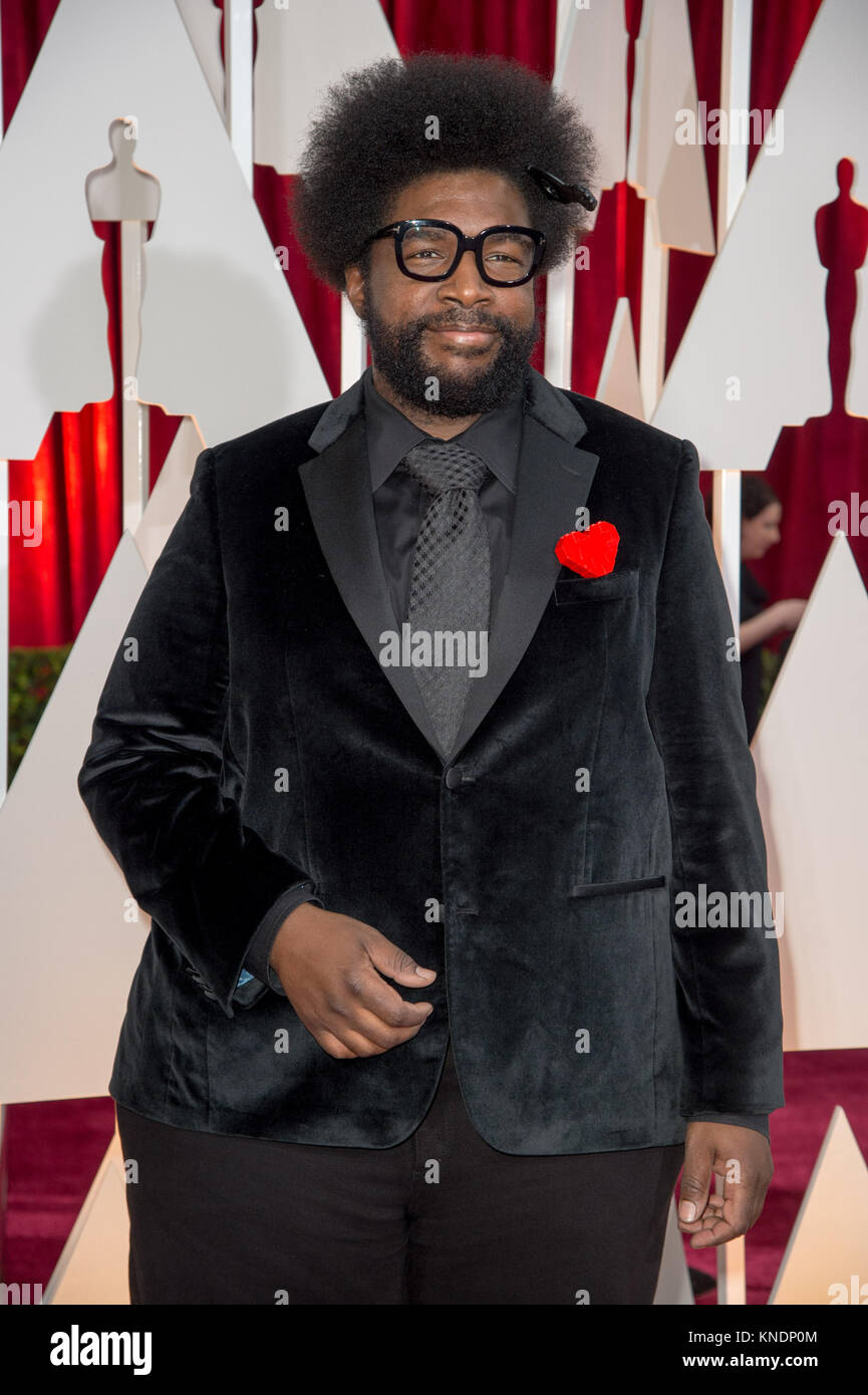 HOLLYWOOD, CA - febbraio 22: Questlove attendst la 87th annuale di Academy Awards di Hollywood & Highland Center il 22 febbraio 2015 in Hollywood, la California. Persone: Questlove Foto Stock