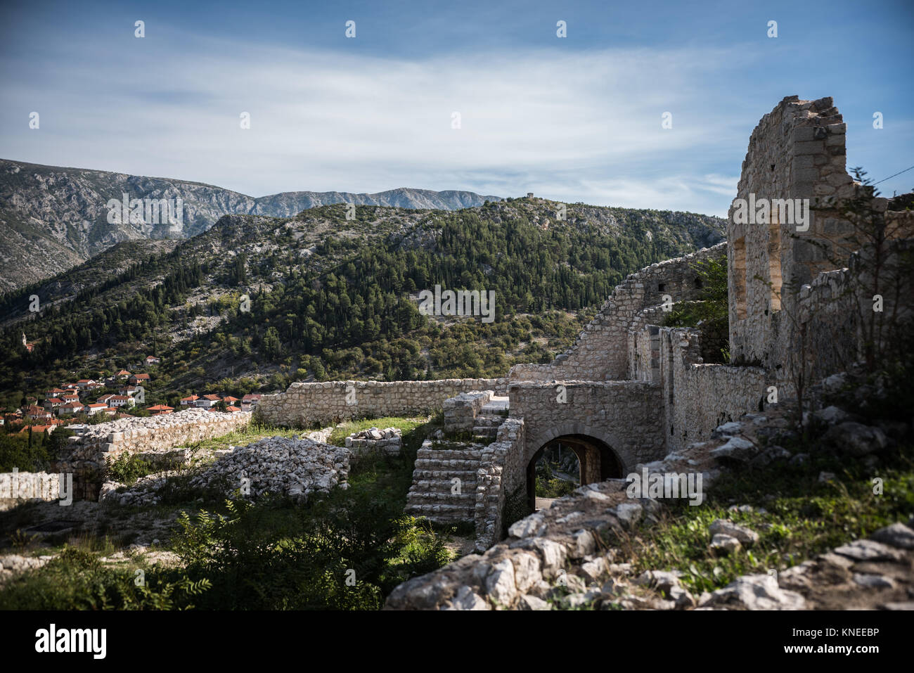 Le antiche rovine, Stolac, Bosnia Foto Stock