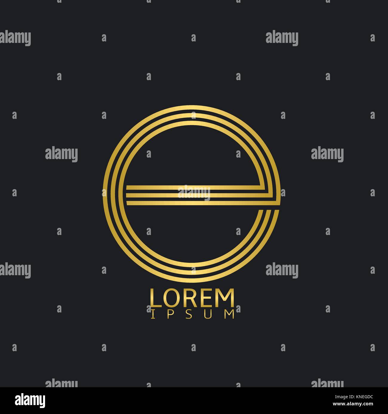 Lettera E emblema Illustrazione Vettoriale