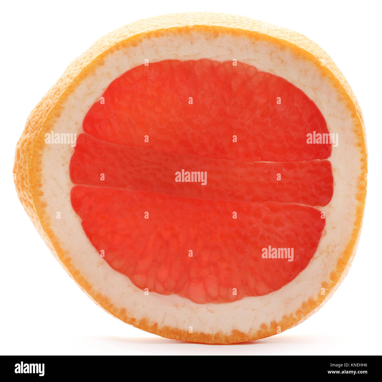 Pompelmo organico su sfondo bianco Foto Stock