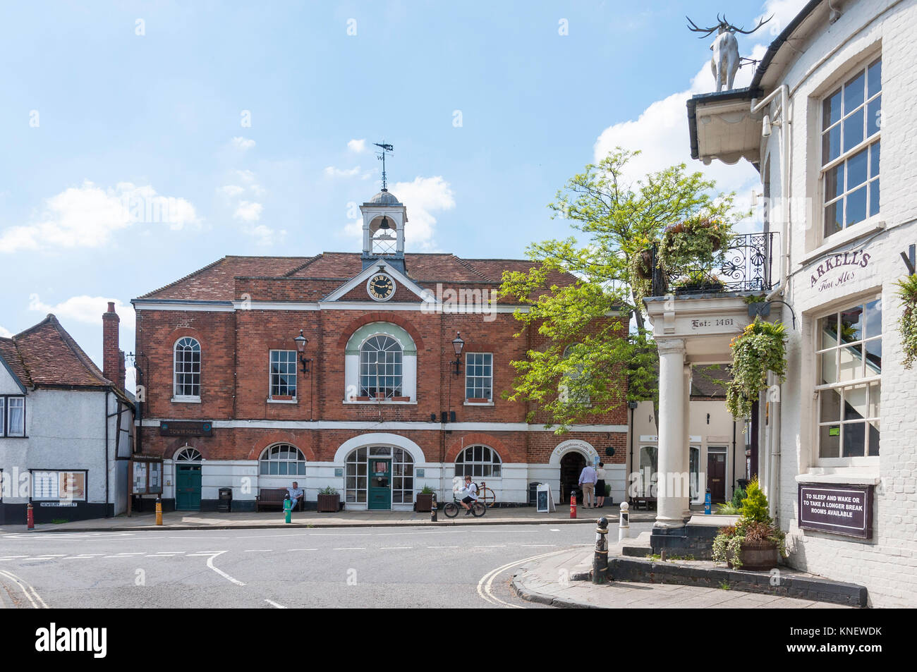 Whitchurch Town Hall, Newbury Street, Whitchurch, Hampshire, Inghilterra, Regno Unito Foto Stock