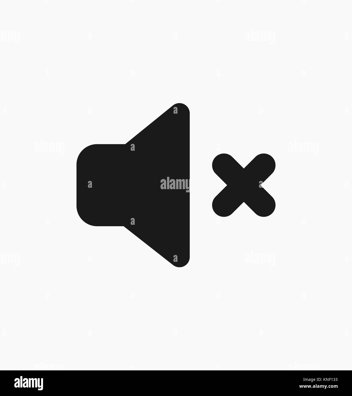 Media player pulsante mute Illustrazione Vettoriale