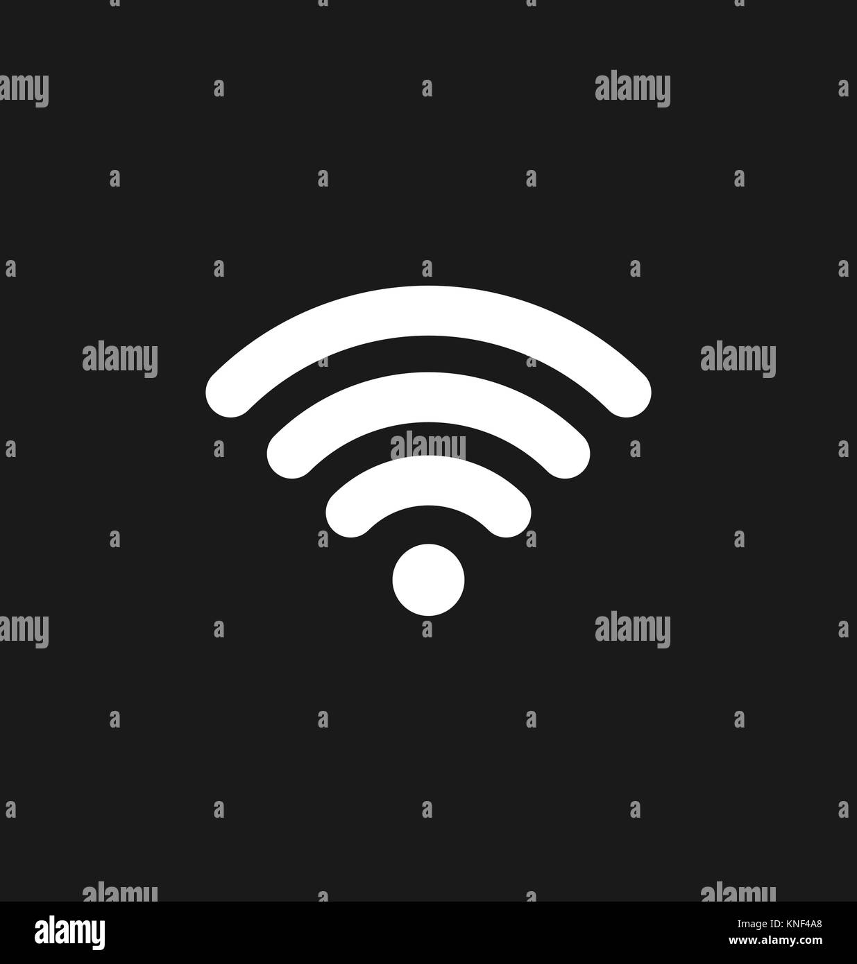 L'icona Wifi connessione. Segnale Wifi / simbolo di copertura illustrazione vettoriale. Illustrazione Vettoriale