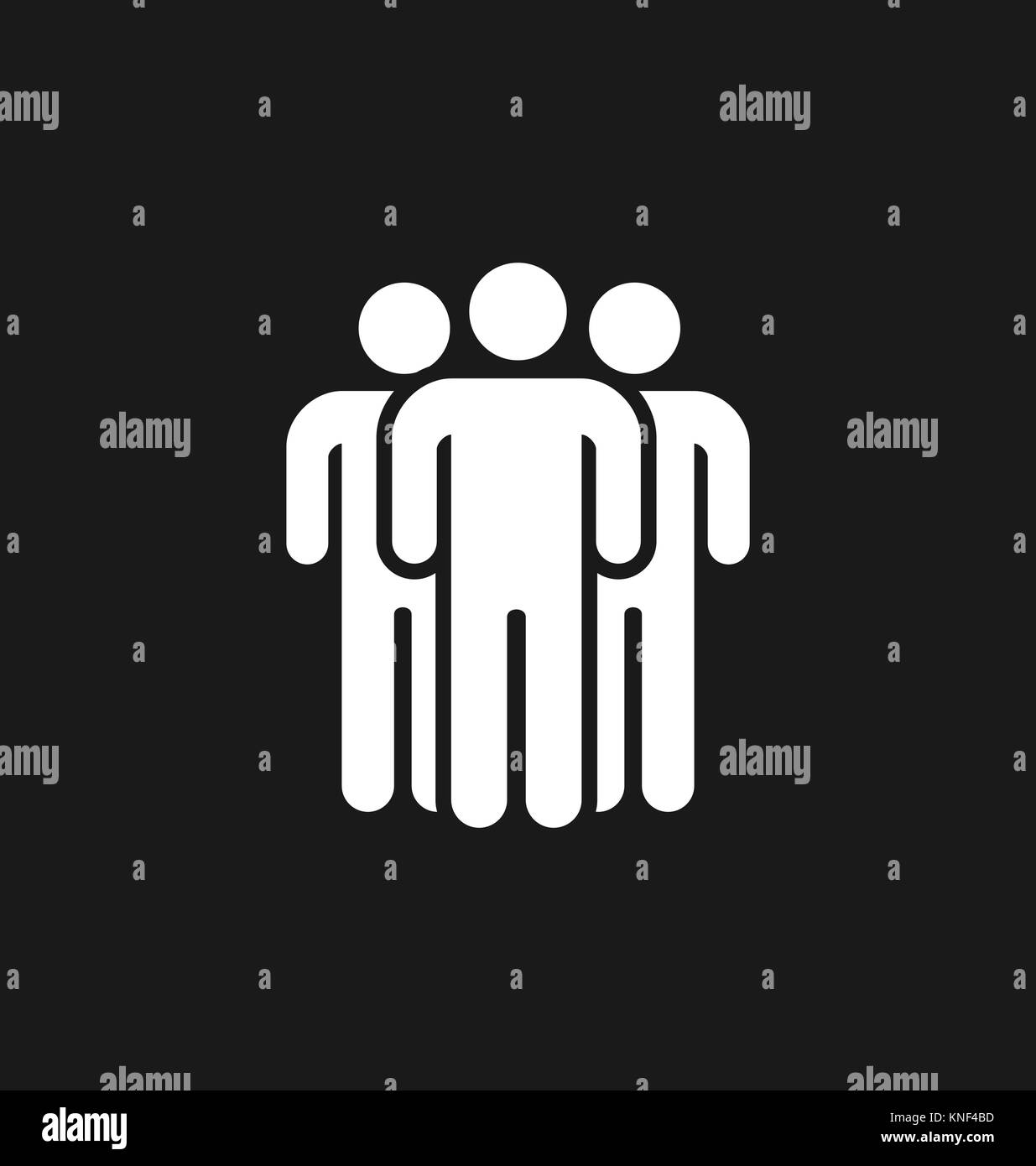 Gruppo di persone icona vettore. Illustrazione Vettoriale