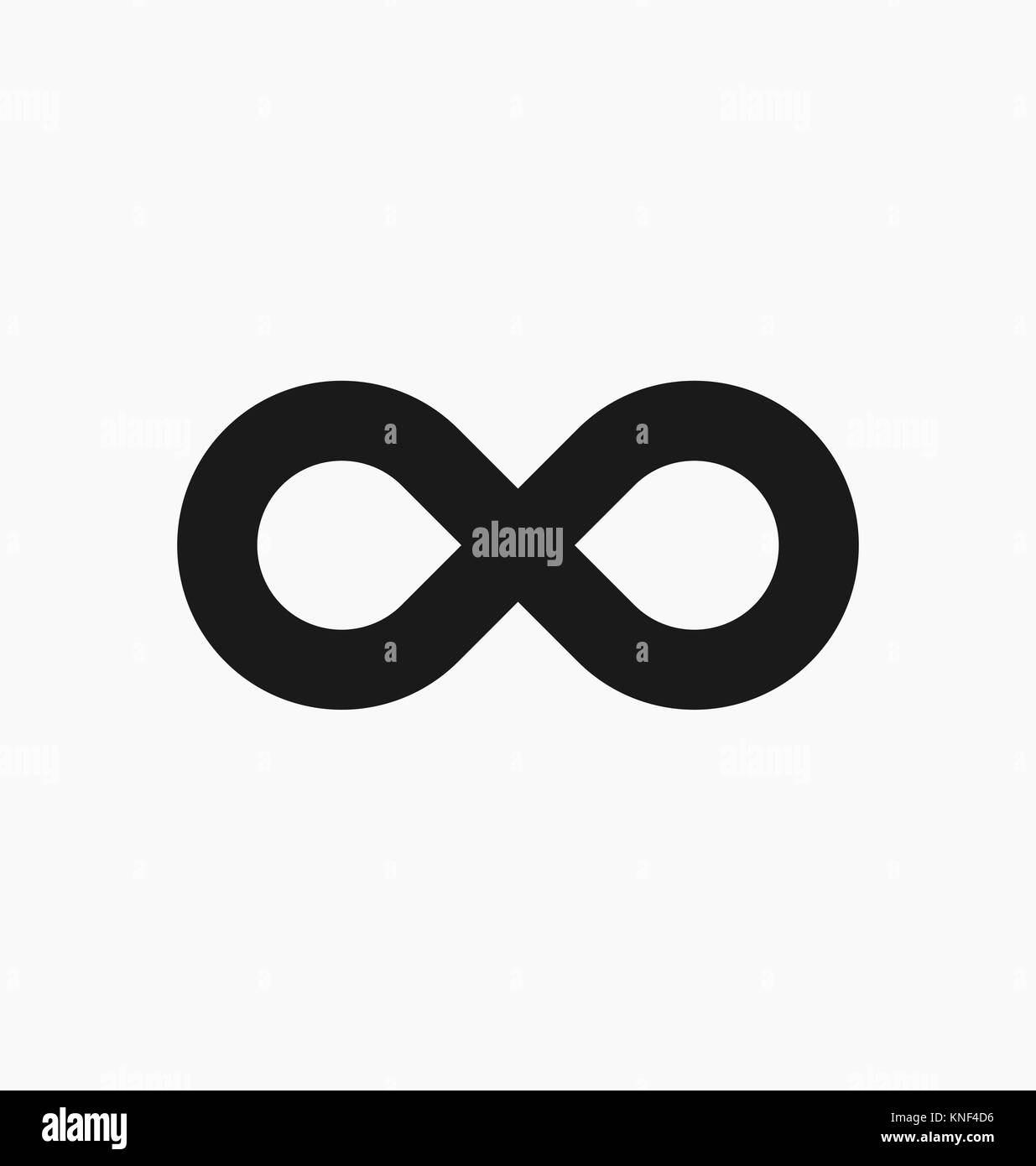 Simbolo di infinito icone illustrazione vettoriale. Illimitato, simbolo di infinito, segno. Illustrazione Vettoriale