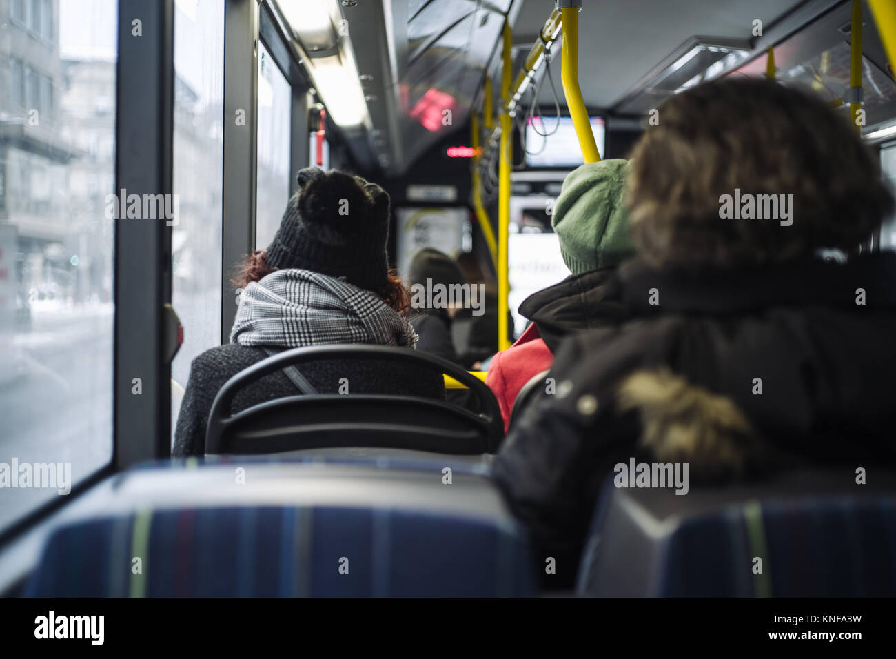 Candida la vita nella città di Lussemburgo durante il periodo invernale Foto Stock