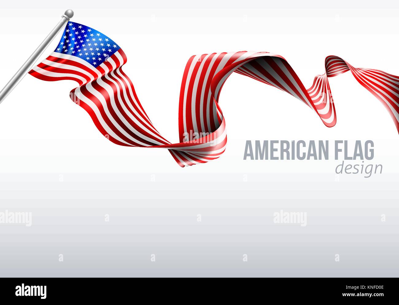 Bandiera americana Modello di nastro Illustrazione Vettoriale