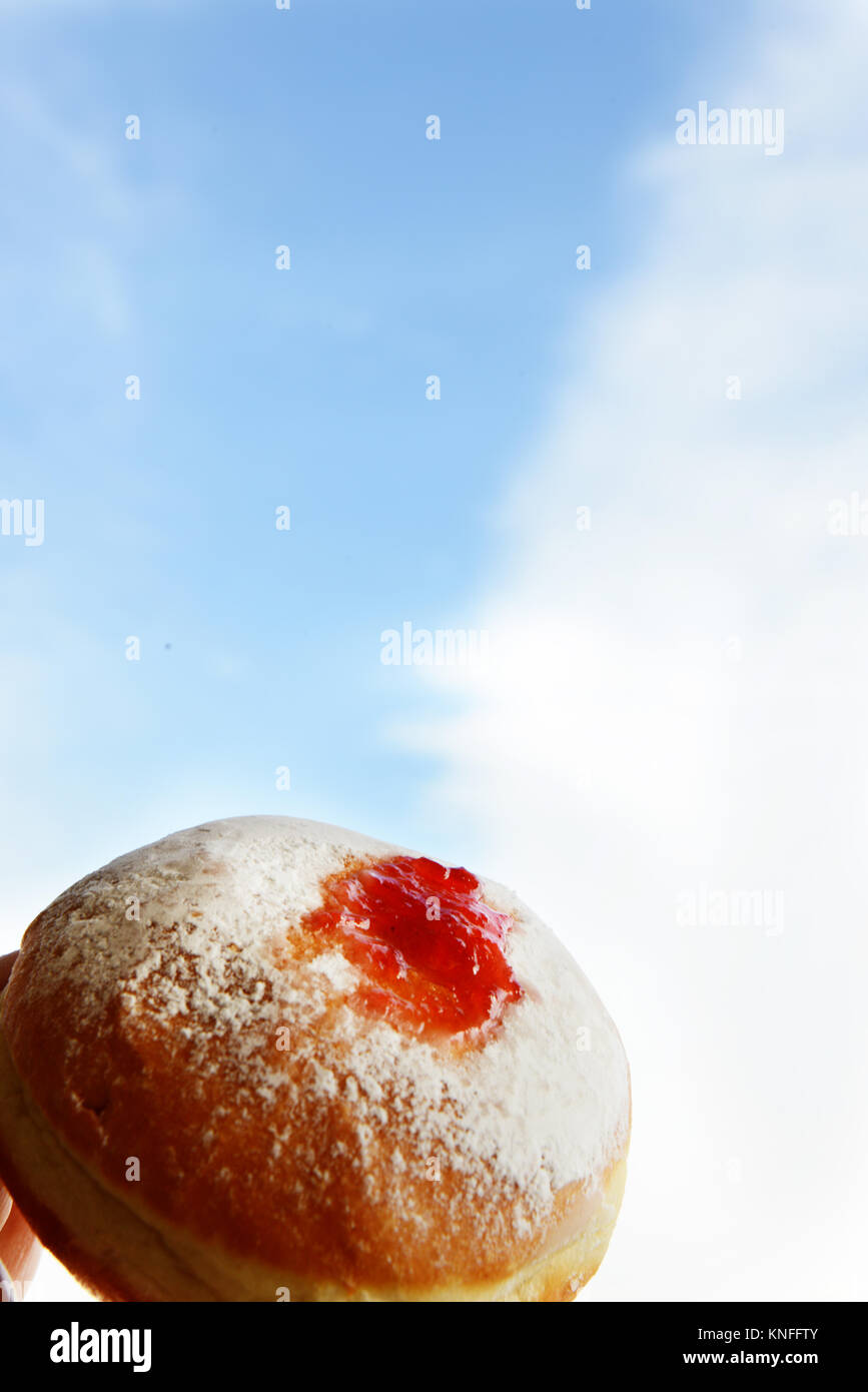 Hanukkah ciambella - Tradizionale festa ebraica cibo Foto Stock