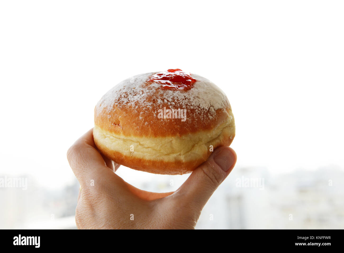 Hanukkah ciambella - Tradizionale festa ebraica cibo Foto Stock