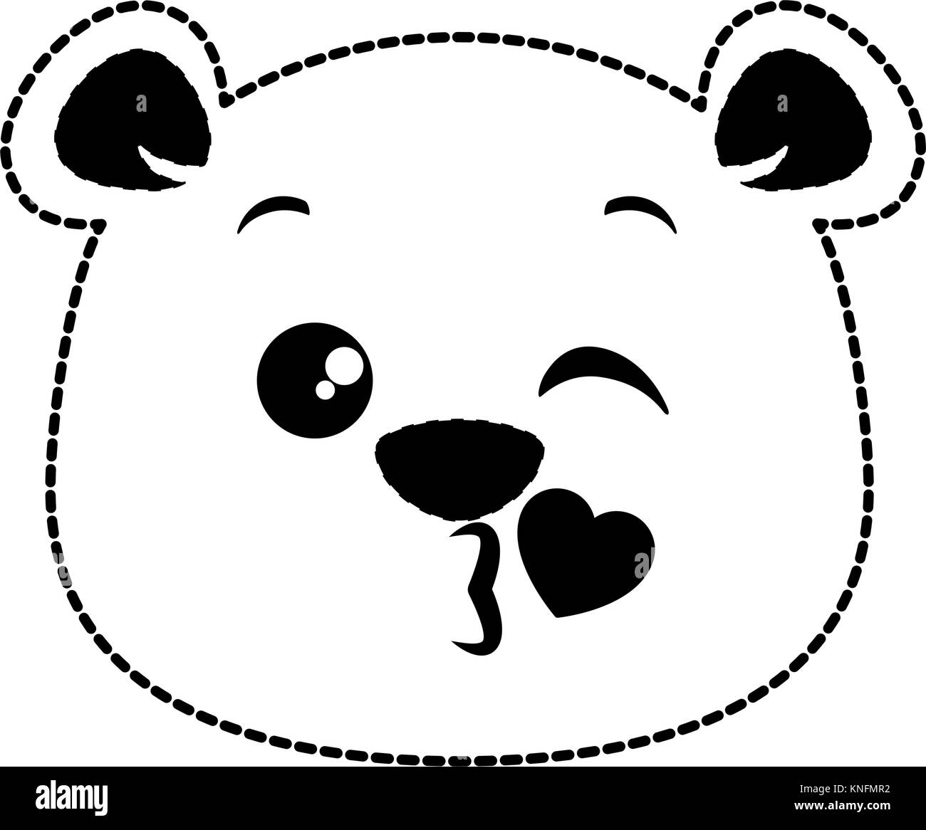 Grazioso panda bella gli Emoji kawaii illustrazione vettoriale design Illustrazione Vettoriale