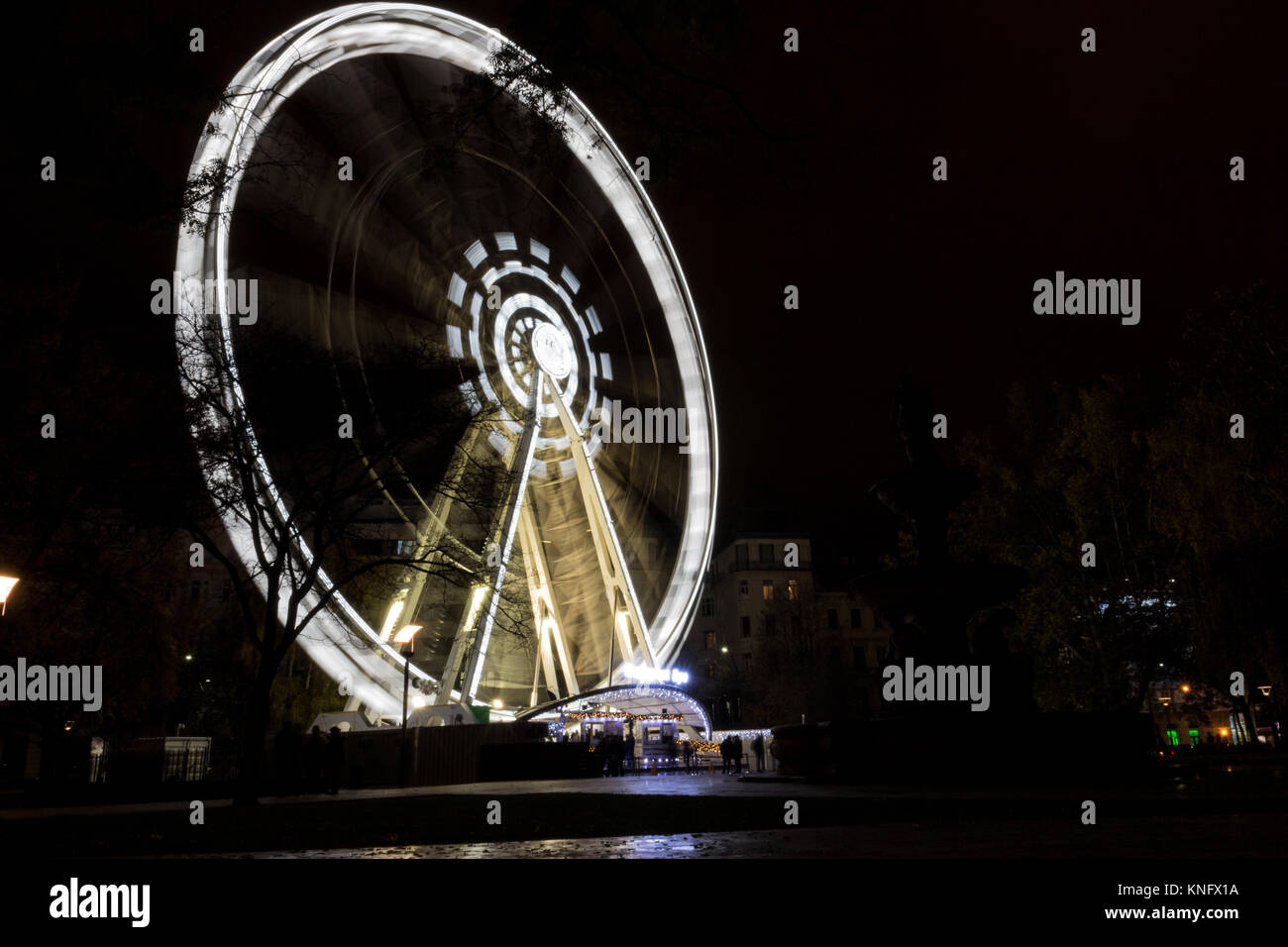 Occhio di Budapest con esposizione lunga Foto Stock