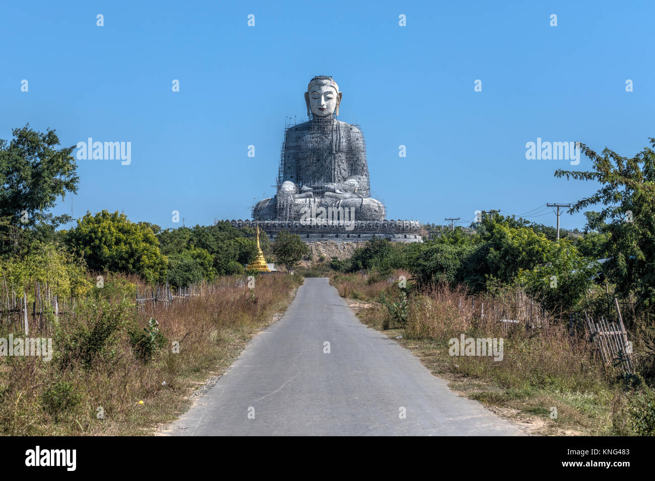 Maha Bodhi Tahtaung, Monywa, Sagaing, Myanmar, Asia Foto Stock