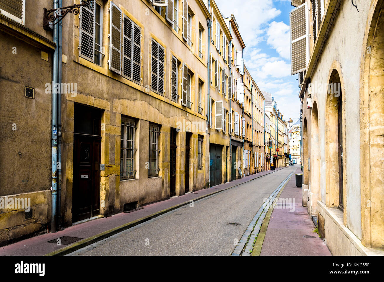 Metz /Francia): strade nel quartiere storico; Straßen in der Altstadt Foto Stock