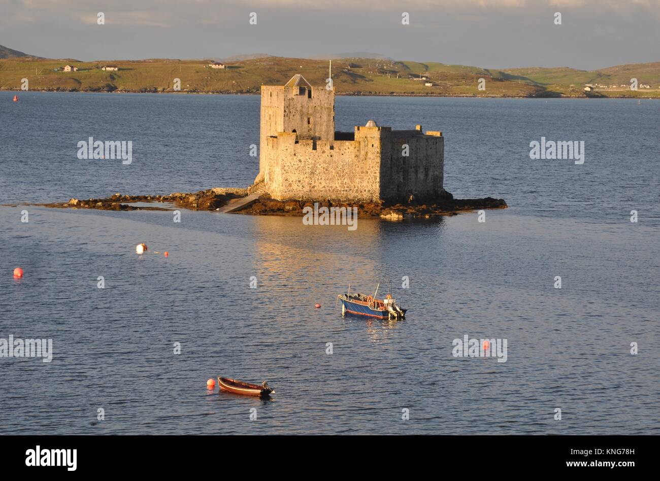 Il castello di KISIMUL, CASTLEBAY, ISLE OF BARRA. Foto Stock