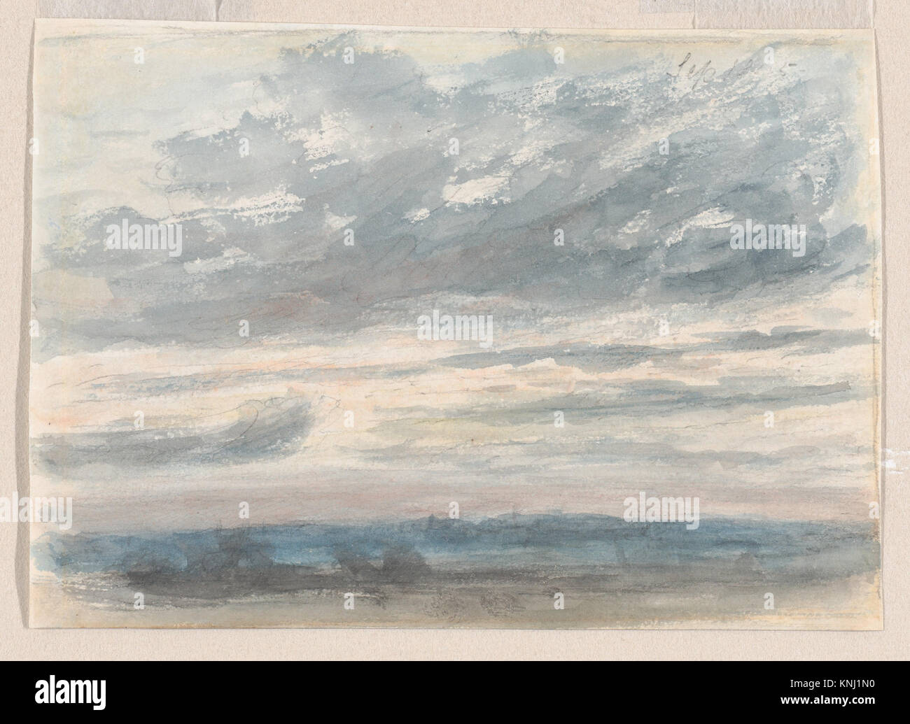 Studio sul cloud artista: John Constable, britannico, East Bergholt 1776-1837 Hampstead, Studio sul cloud, 1830-35, acquerello su grafite, foglio: 5 Foto Stock