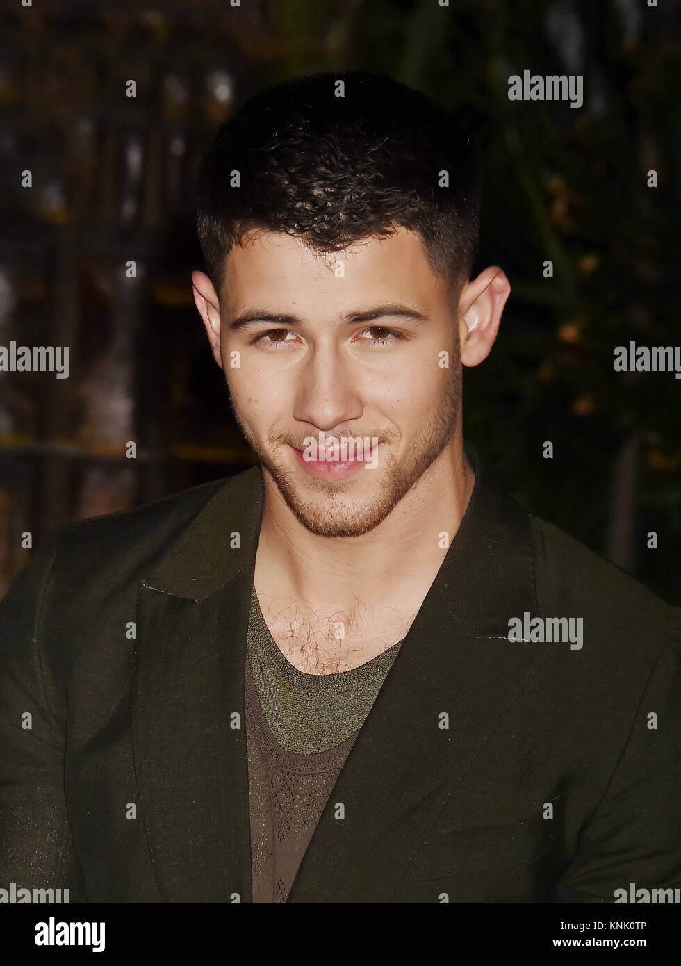 Hollywood, California. Undicesimo Dec, 2017. HOLLYWOOD, CA - 11 dicembre: il cantante-cantautore/attore Nick Jonas assiste la premiere del Columbia Pictures' 'Jumanji: Welcome To The Jungle" presso la leva TCL Teatro Cinese su dicembre 11, 2017 in Hollywood, la California. | Verwendung weltweit Credito: dpa/Alamy Live News Foto Stock