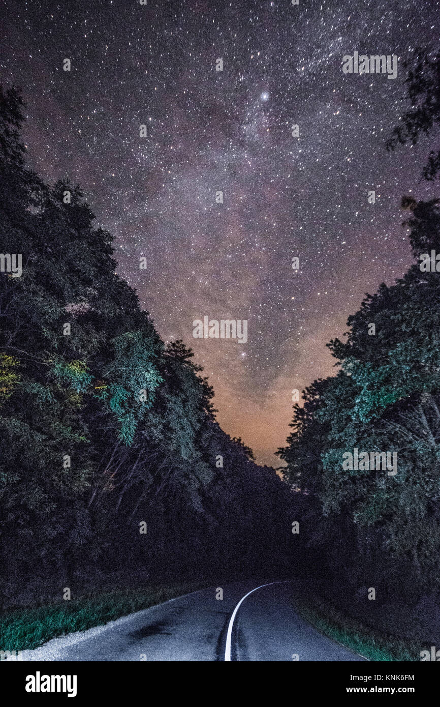 Le foto della splendida galactic via lattea nucleo nella campagna Francese di Reims Foto Stock