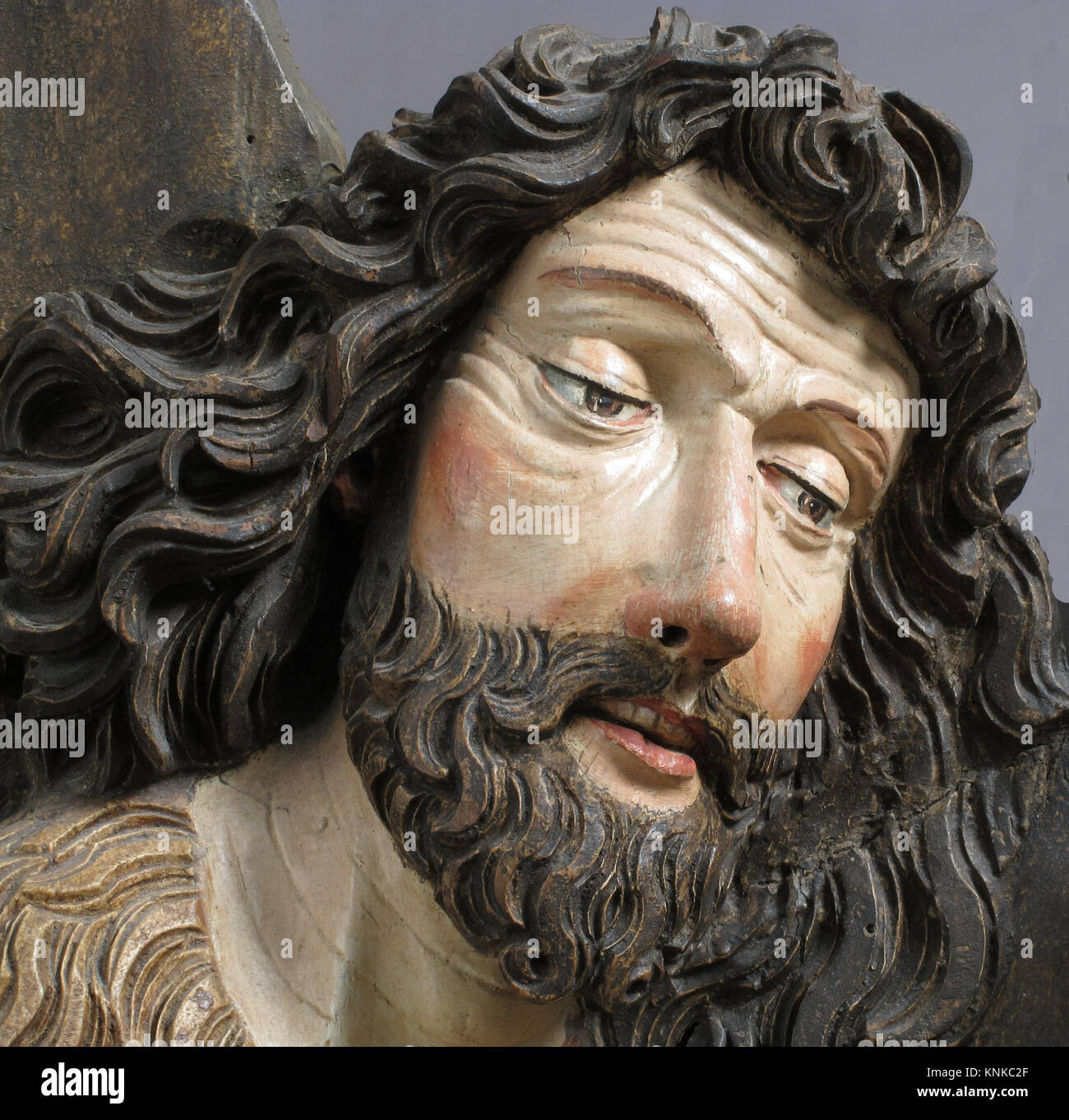 Battesimo di Cristo, tedesco, ca. 1480-1490, artista: Workshop di Veit Stoss (tedesco, Horb am Neckar ca. 1445–1533 Norimberga), realizzato a Norimberga, Germania, Medio: Legno di Limewood con vernice e doratura Foto Stock