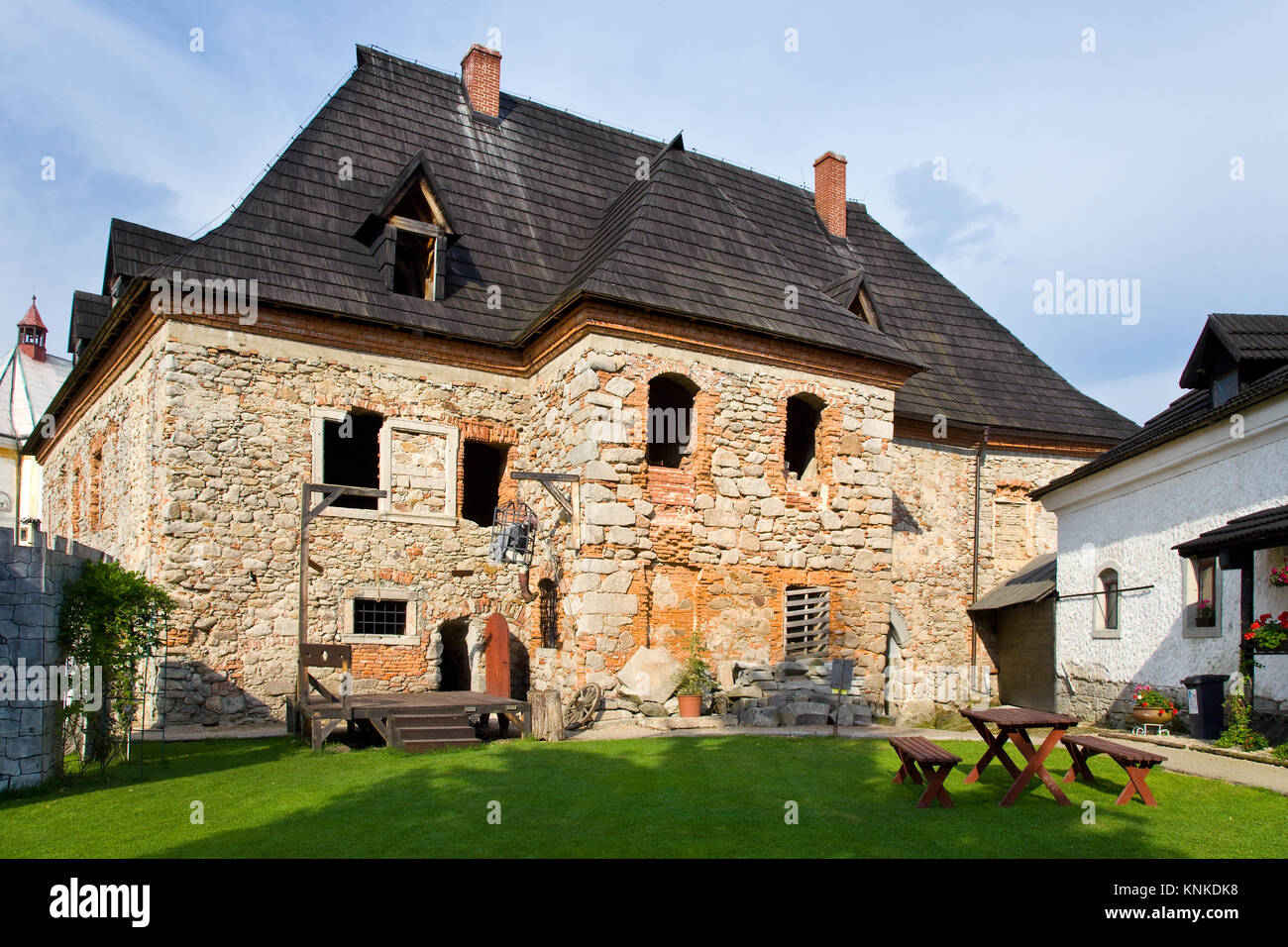 Romanico castello medievale Vildstejn, Skalna vicino a Frantiskovy Lazne, Repubblica Ceca, hrad Vildstejn, Skalna u Frantiskovych lazni, Ceska republika Foto Stock