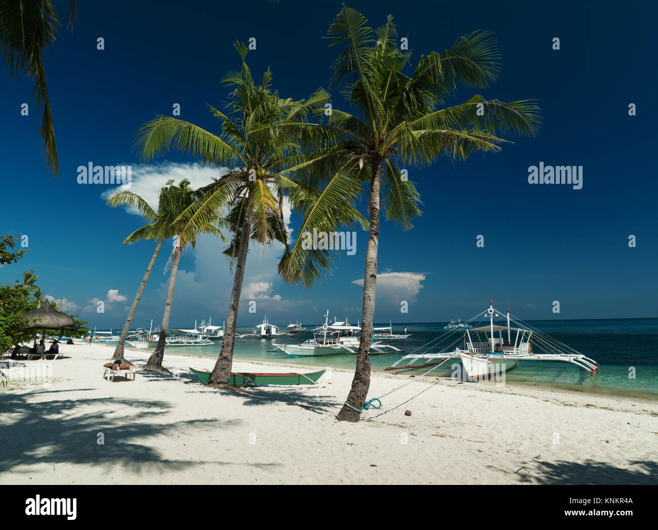 Una bella isola tropicale. Barche Tour.Malapascua - Filippine Foto Stock