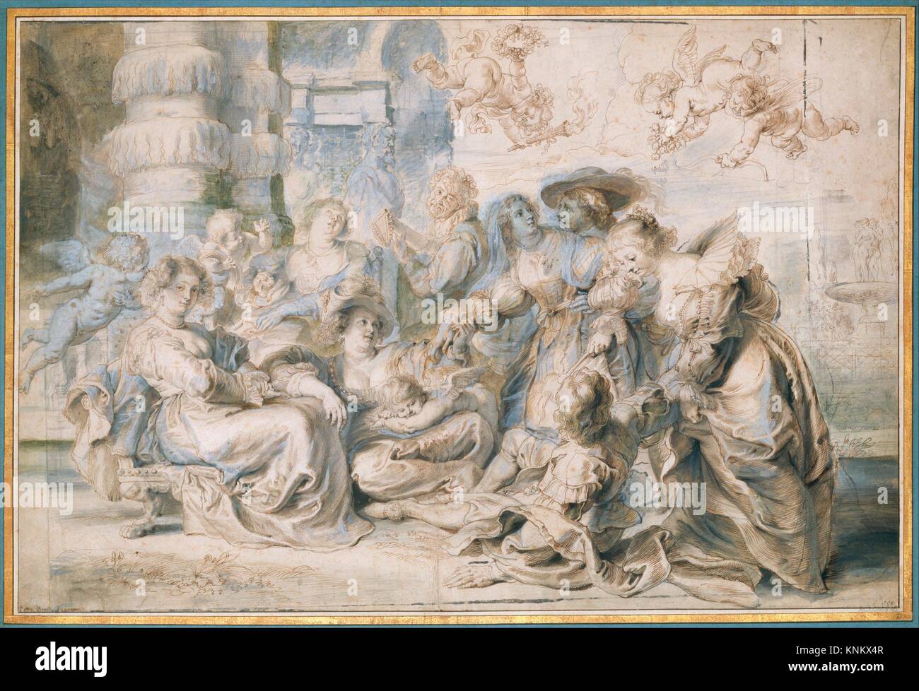 Il giardino di amore (parte destra). Artista: Peter Paul Rubens (fiammingo, Siegen 1577-1640 Anversa); Artista: Workshop di Peter Paul Rubens (fiammingo, Foto Stock