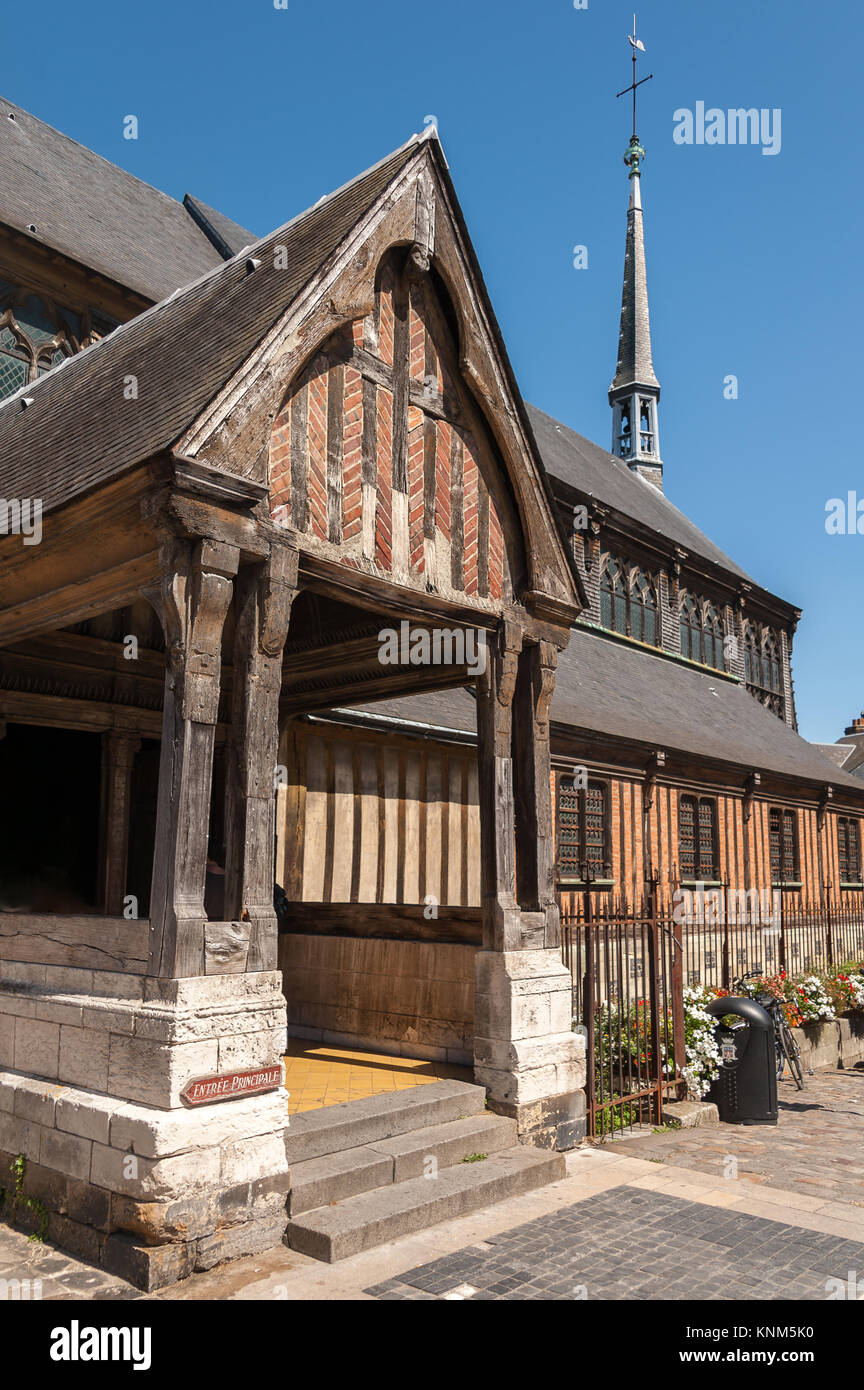 La Chiesa di Santa Caterina fatta di wod in Honfleur Normandia Francia Foto Stock