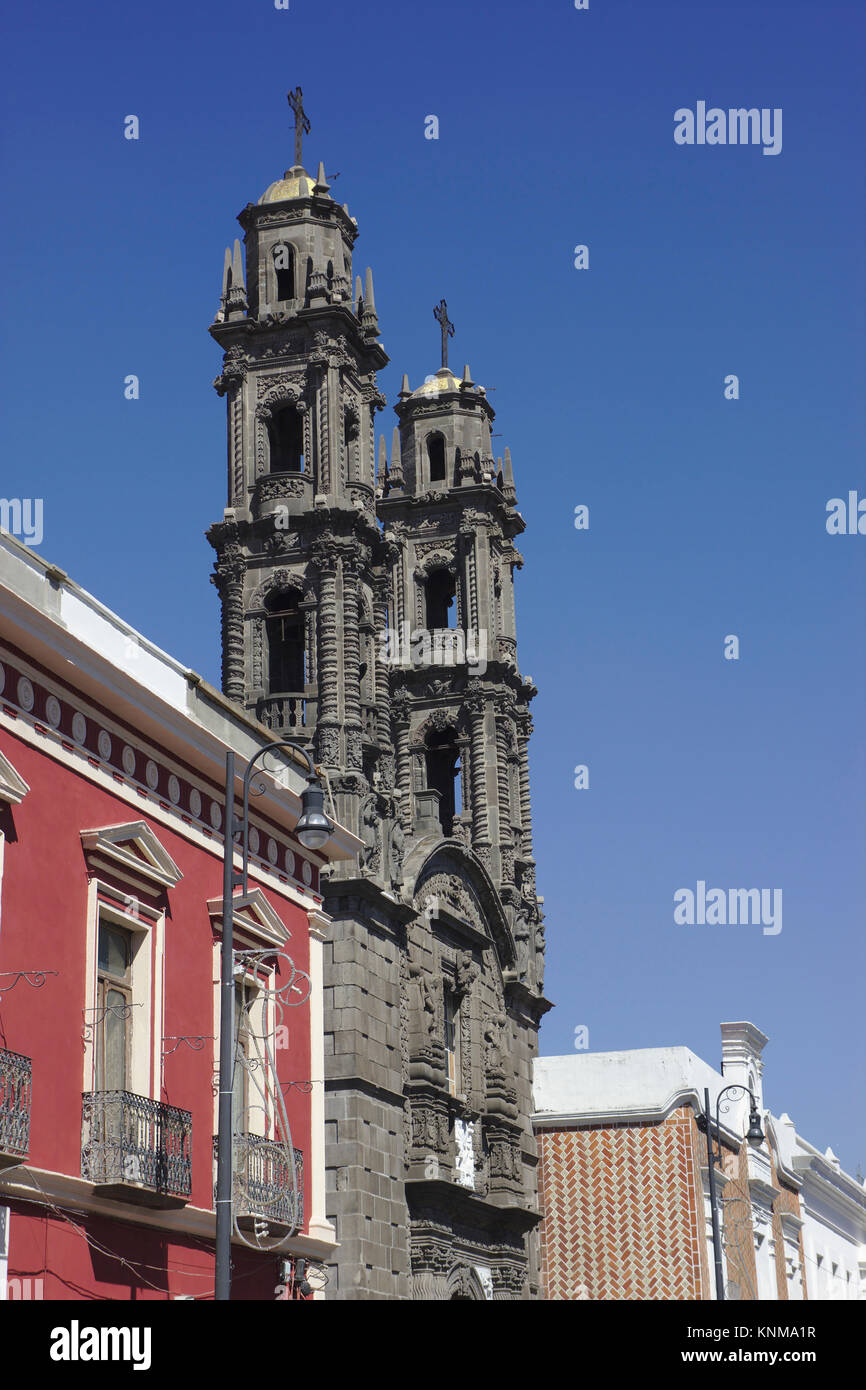 Templo de San Cristobal, Puebla, Messico Foto Stock
