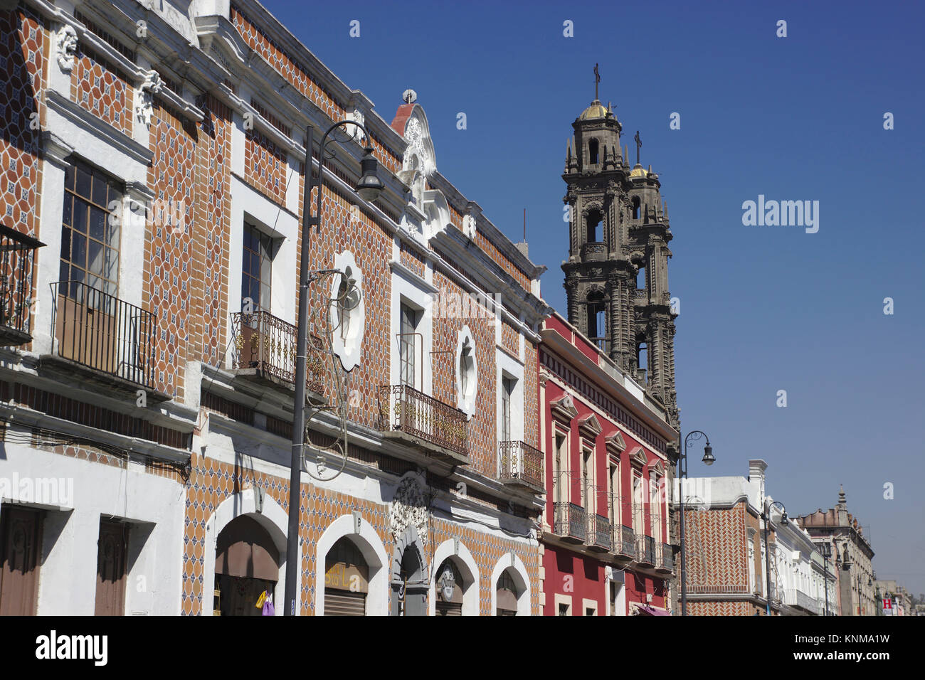 Templo de San Cristobal, Puebla, Messico Foto Stock