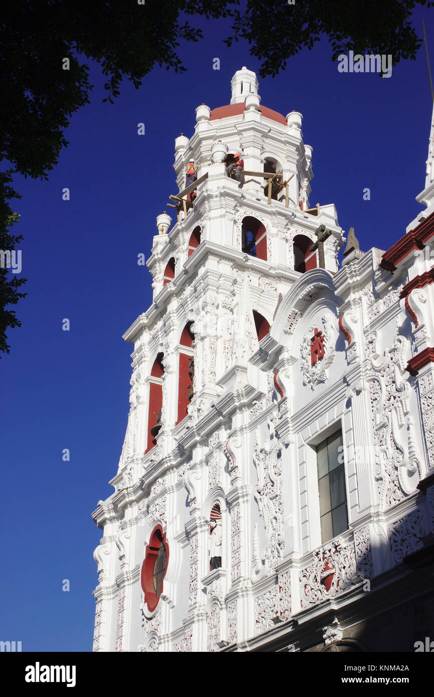 La Compania Templo del Espiritu Santo, chiesa di Puebla, in Messico Foto Stock