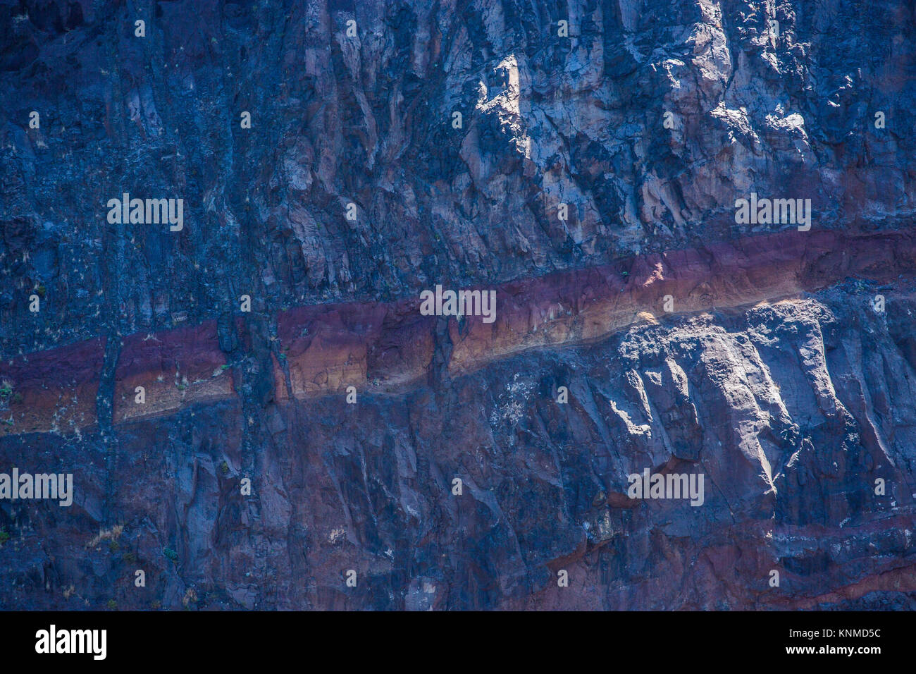 Superficie della scogliera di Madeira - struttura del modello di pietre geologica Foto Stock