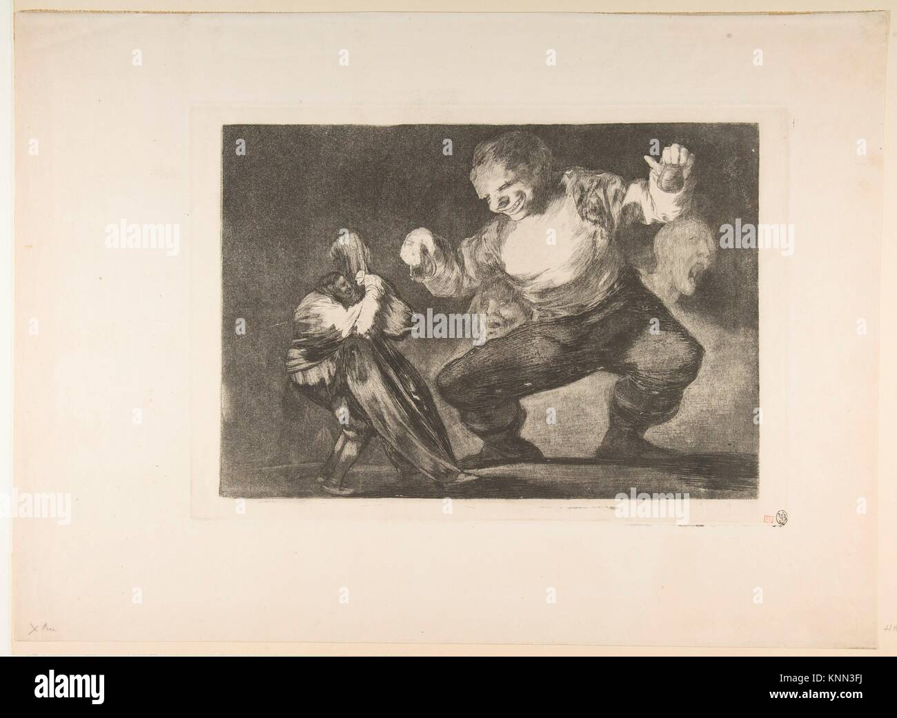 Piastra 4 dalla 'Disparates': stupido. Serie/Portfolio: Los Disparates (Los Proverbios); Artista: Goya (Francisco de Goya y Lucientes) (Spagnolo, Foto Stock