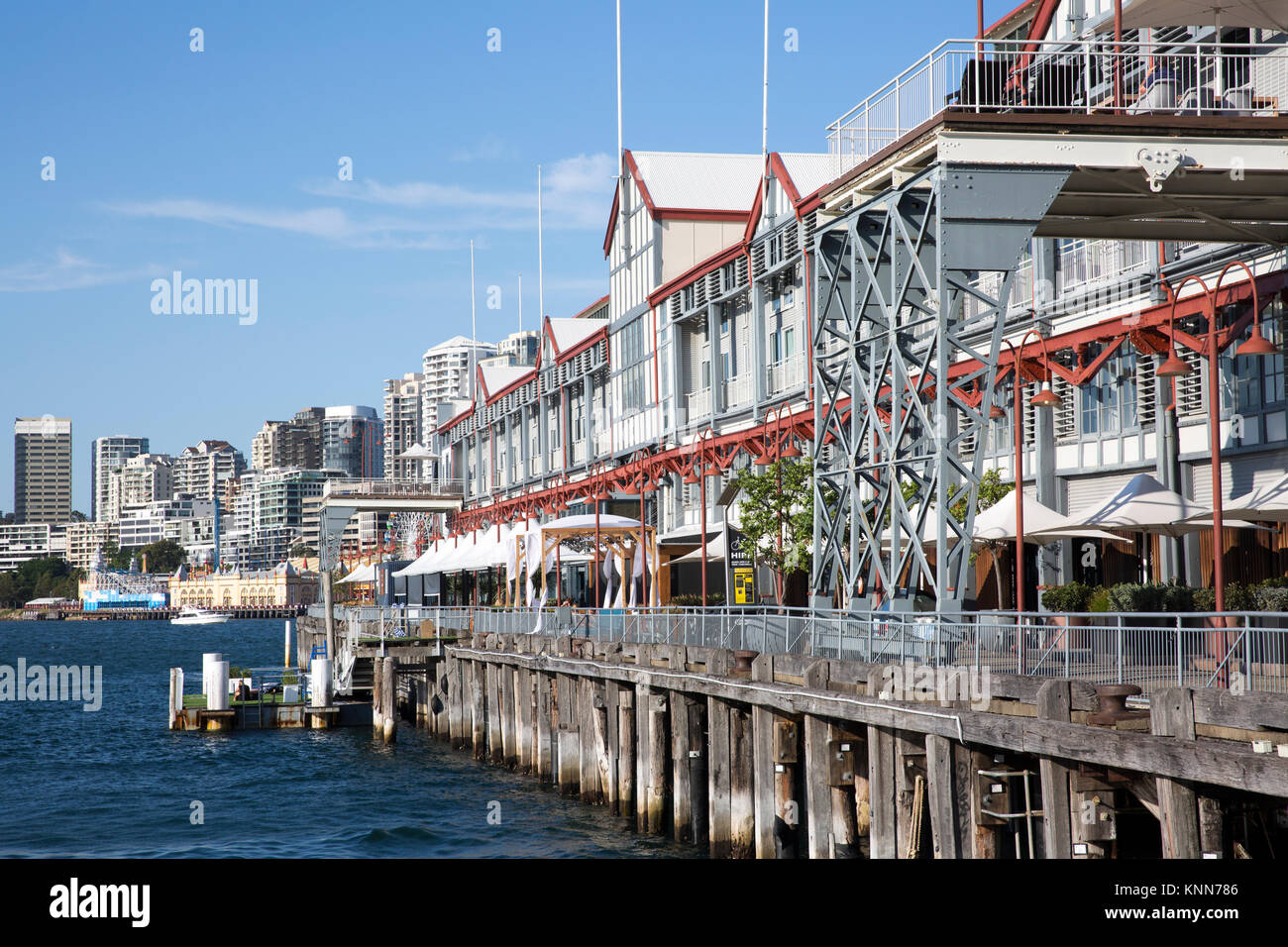 Pier 1 nella baia di Walsh, centro di Sydney, Nuovo Galles del Sud, Australia Foto Stock