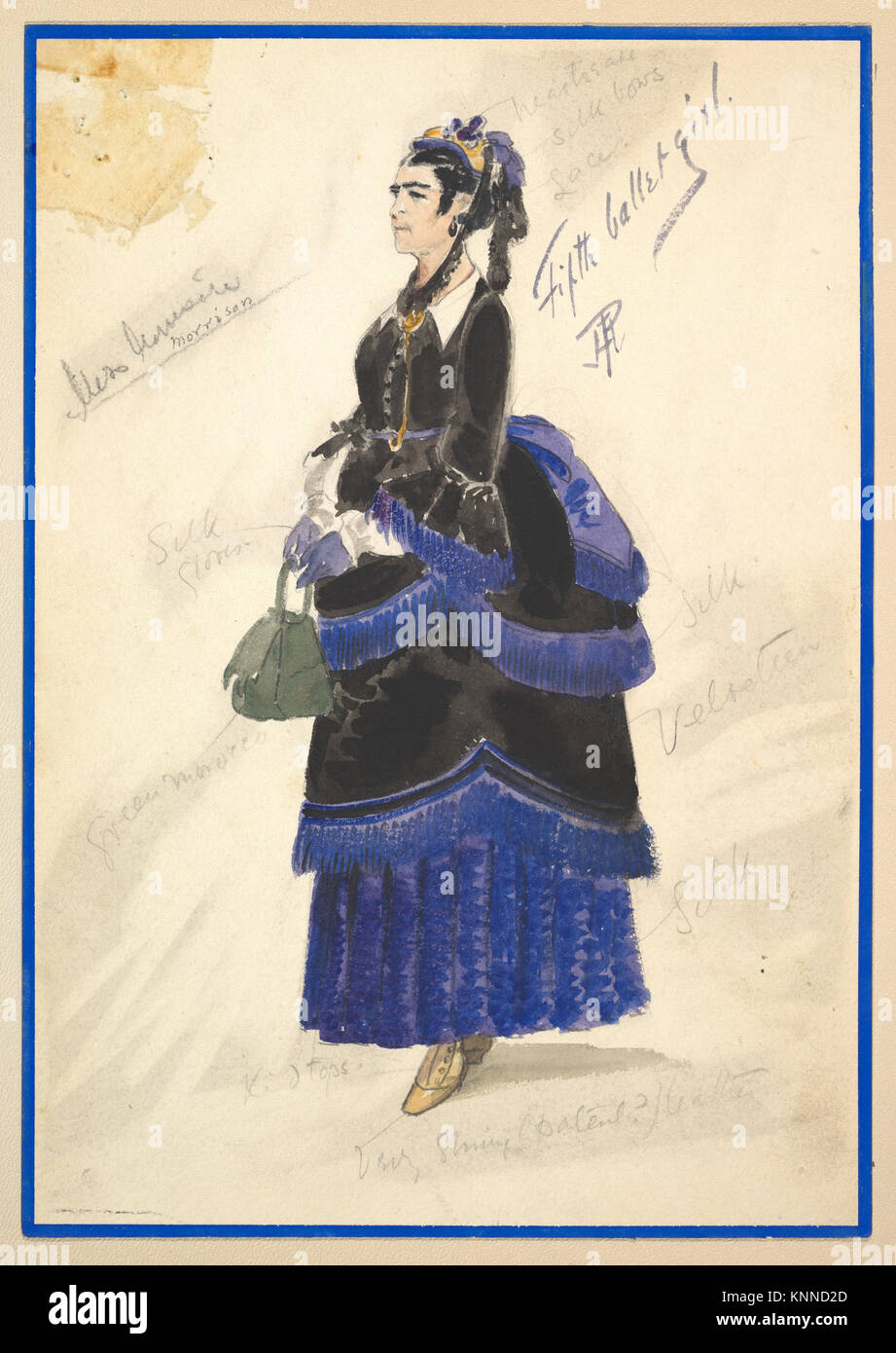 Costume Design per "Quinto Ballet Girl' (Lungo abito nero) SODDISFATTE DP825262 413599 Foto Stock