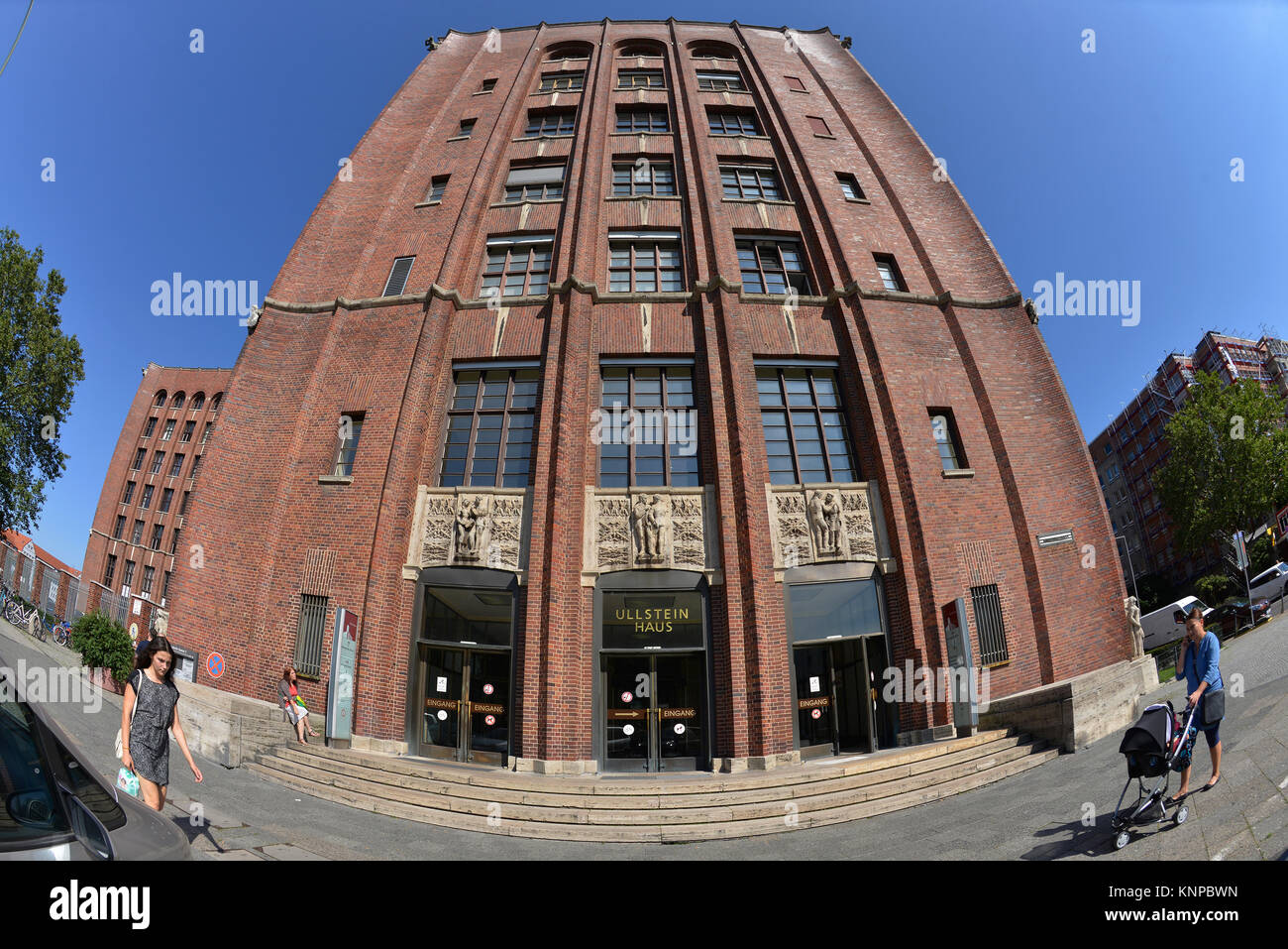 Ullsteinhaus, Ullsteinstrasse, tempio tribunale di Berlino Tempelhof, Deutschland Foto Stock