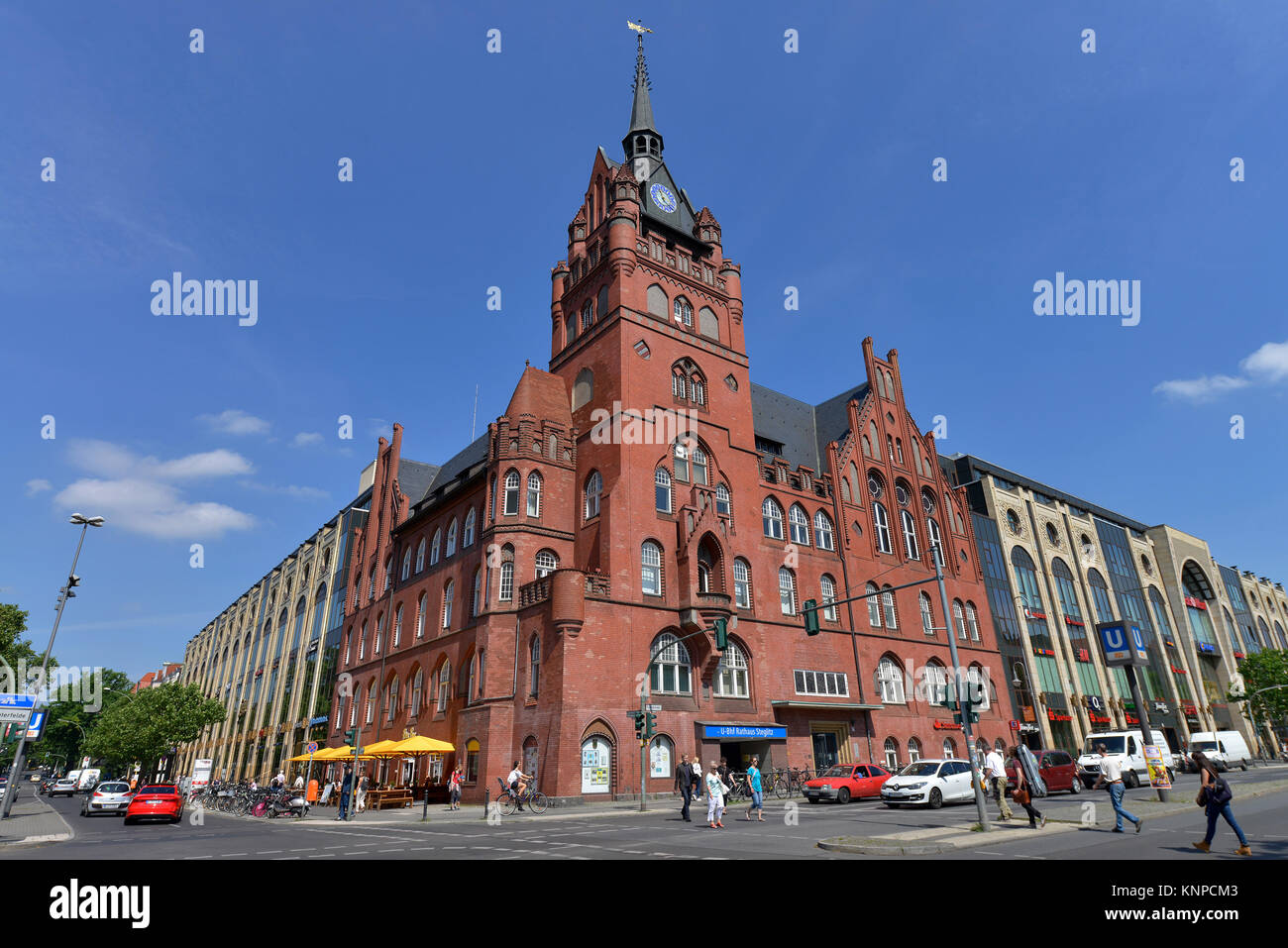Il vecchio municipio, Schlossstrasse, Steglitz, Steglitz-Zehlendorf, Berlino, Germania, Altes Rathaus, Deutschland Foto Stock