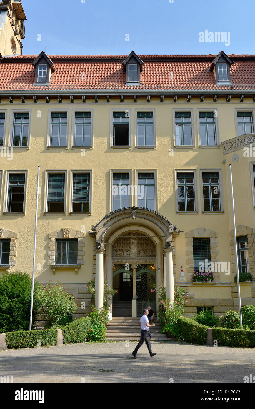 Friedrich Bergius della scuola, luogo Perels, Friedenau, tempio corte bella montagna, Berlino, Germania, Friedrich-Bergius-Schule, Perelsplatz, Tempelhof-Sch Foto Stock