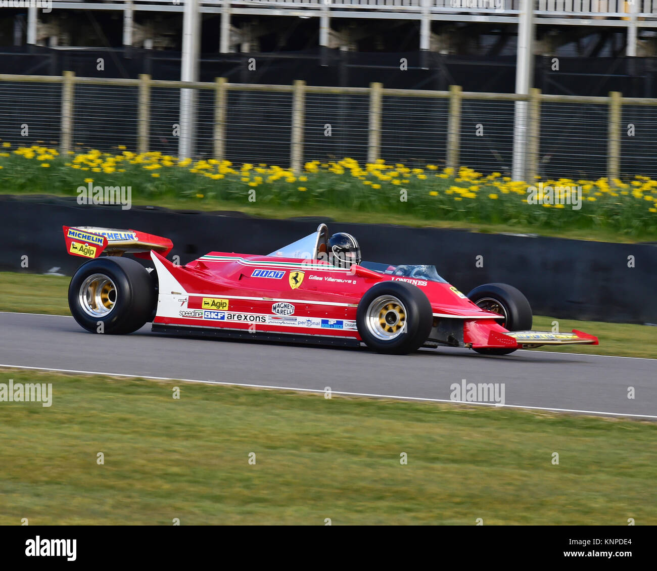 Andrew Wills, Ferrari 312 T5, effetto suolo, Grand Prix, demo, Goodwood 74a Assemblea dei Soci, marzo 2016, 74a membri di riunione, Andrew Wills, automobili, c Foto Stock