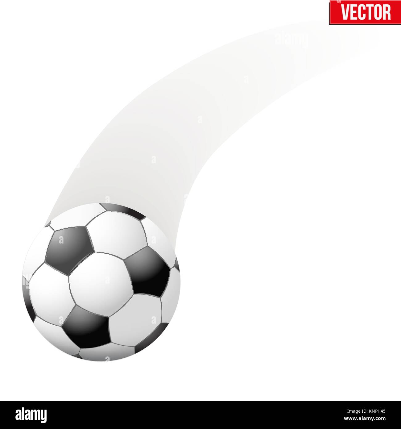 Football soccer ball in movimento Illustrazione Vettoriale