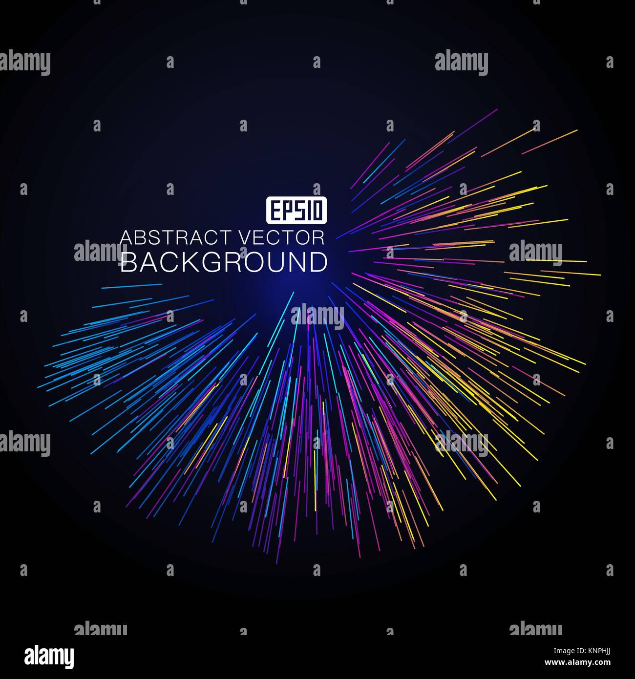 Punto e linea composta di radiale grafica astratta. Illustrazione Vettoriale
