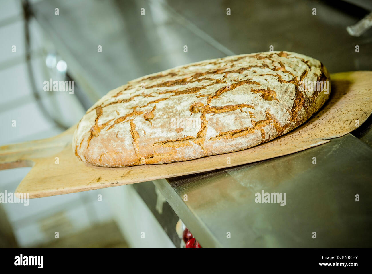 Brot backen, Backstube" - la cottura del pane Foto Stock