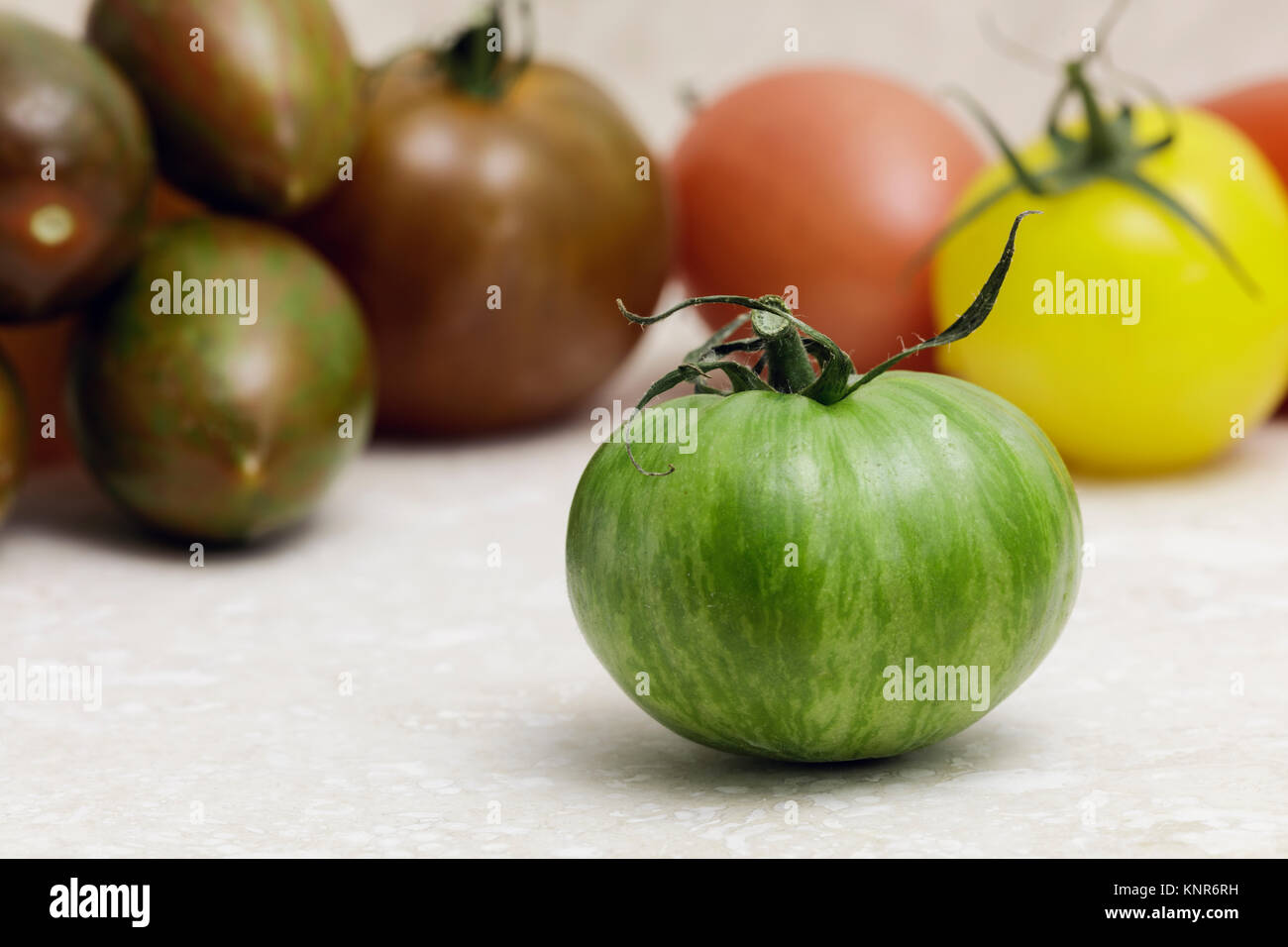 Pomodori del patrimonio di vari tipi Foto Stock