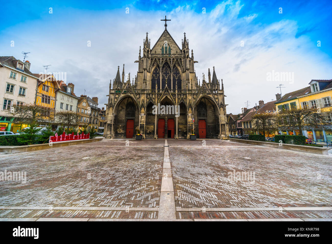 La Basilica gotica Saint Urbain di TROYES - Francia, Aube Foto Stock