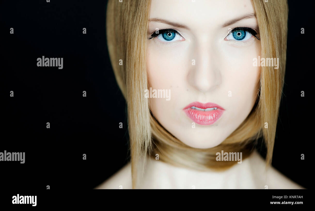 Gesicht einer attraktiven, blondn Frau, 20+ - donna faccia, 25+ Foto Stock